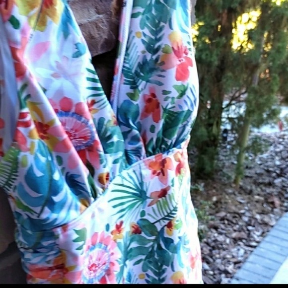 Modcloth The Linden One Piece Swimsuit Floral Medium - Picture 4 of 9